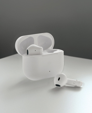 Logo trade promotional merchandise picture of: Tunevo RCS recycled plastic wireless earbuds