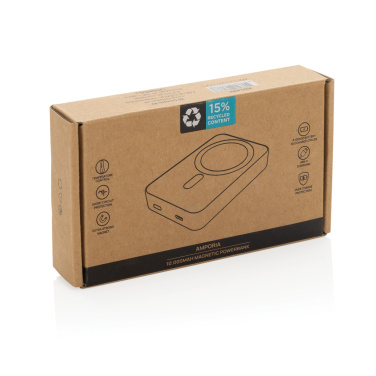 Logotrade advertising products photo of: Amporia RCS recycled plastic 10.000mAh magnetic powerbank