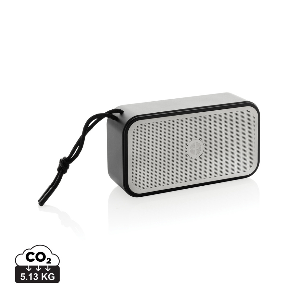 Logo trade promotional gifts picture of: Swiss Peak RCS recycled aluminium 10W bass speaker