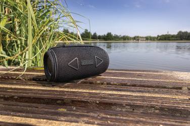 Logo trade promotional giveaway photo of: Prisma RCS recycled plastic IPX 4 waterpoof 16W speaker