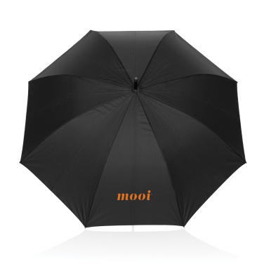 Logotrade promotional products photo of: Swiss Peak Vero Aware™ RPET 25” umbrella w luxe handle