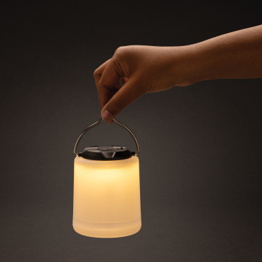 Logo trade promotional merchandise photo of: Limio RCS recycled plastic portable re-chargeable table lamp