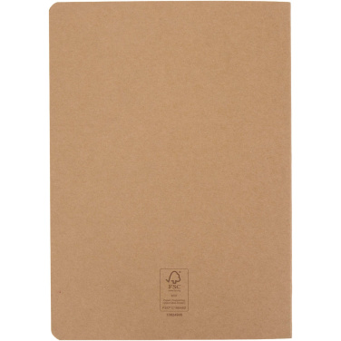 Logo trade promotional giveaways picture of: Slyk A5 kraft cahier notebook with ruled pages