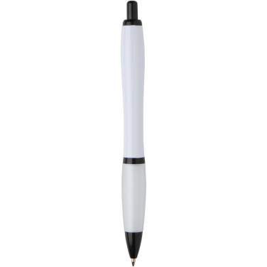 Logo trade promotional product photo of: Nash recycled plastic ballpoint pen with black trims (black ink)
