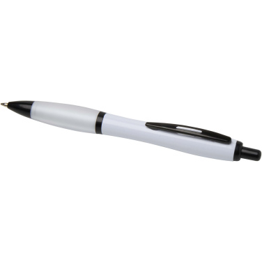 Logo trade business gift photo of: Nash recycled plastic ballpoint pen with black trims (black ink)