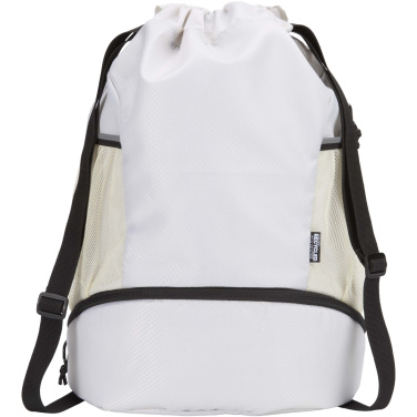 Logo trade business gift photo of: Nomad GRS recycled sports drawstring bag with bottom compartment 18L