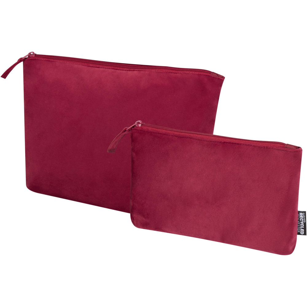 Logo trade promotional merchandise image of: Swift GRS recycled velvet toiletry bag set