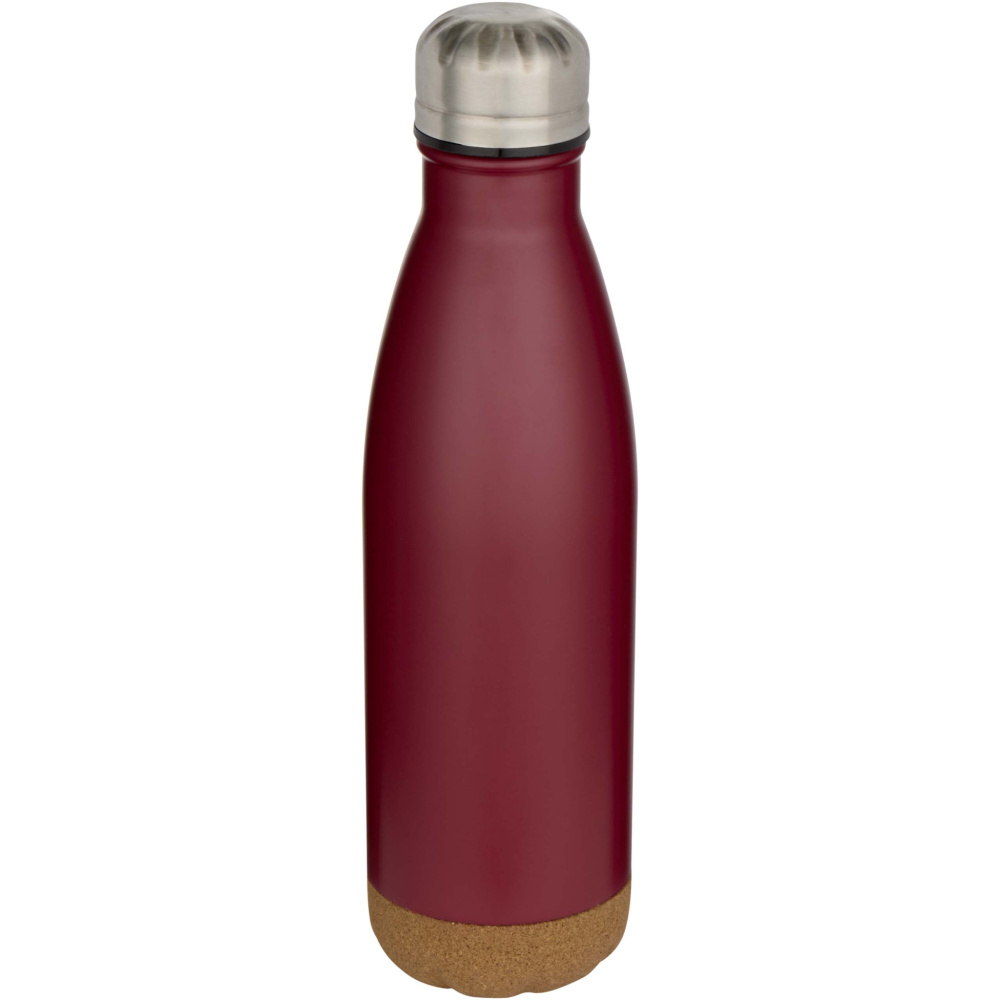 Logo trade promotional merchandise picture of: Cove 500 ml double wall vacuum insulated stainless steel water bottle with cork details