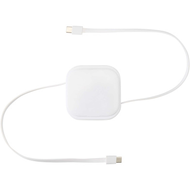 Logo trade corporate gift photo of: Gloas 5-in-1 recycled retractable data sync and 100W fast charge cable with smartphone tool kit