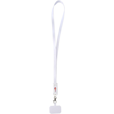 Logo trade promotional products picture of: Franz recycled plastic smartphone lanyard with built-in data sync and 65W fast charge 5-in-1 cable