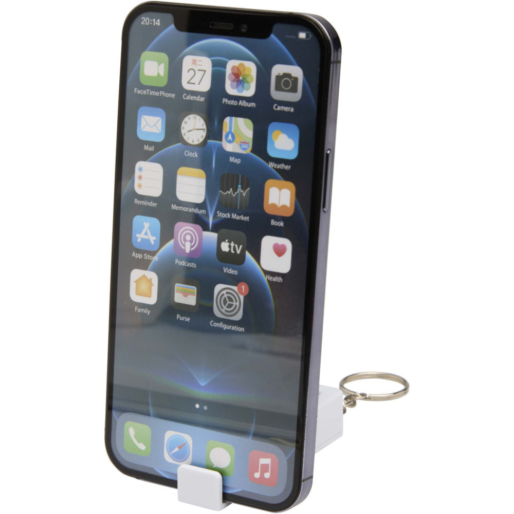 Logo trade promotional giveaway photo of: Aggia recycled plastic phone stand with fidget toy