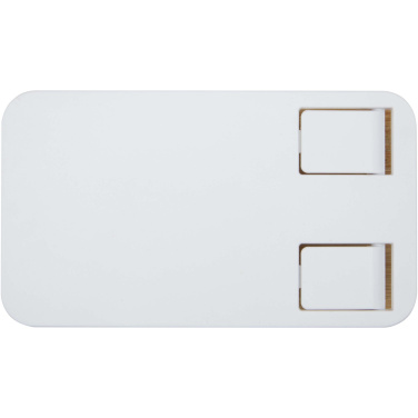 Logo trade promotional giveaways picture of: Alfirk recycled plastic foldeable desk phone stand with bamboo details