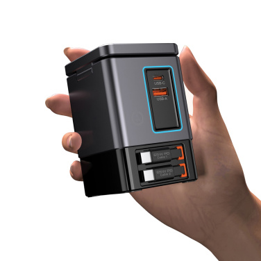 Logo trade corporate gifts image of: Urban Vitamin Sacramento 105W GAN charger+retractable cables