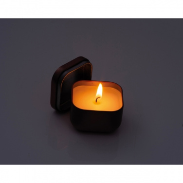 Logo trade promotional gifts picture of: Candle in tin PRAGUE