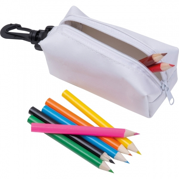 Logo trade promotional item photo of: Case with Colored Pencils CARLTON