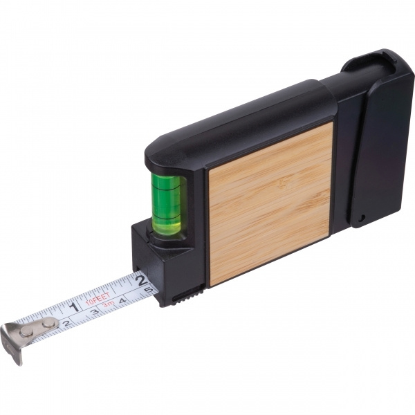 Logotrade advertising products photo of: 3-Meter Tape Measure with Level HALIFAX