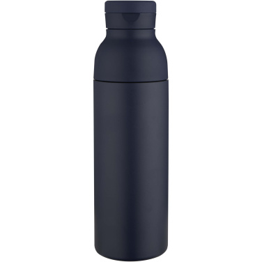 Logo trade promotional gifts image of: Illuminate 650 ml RCS recycled double wall stainless steel water bottle with 3-piece lid set