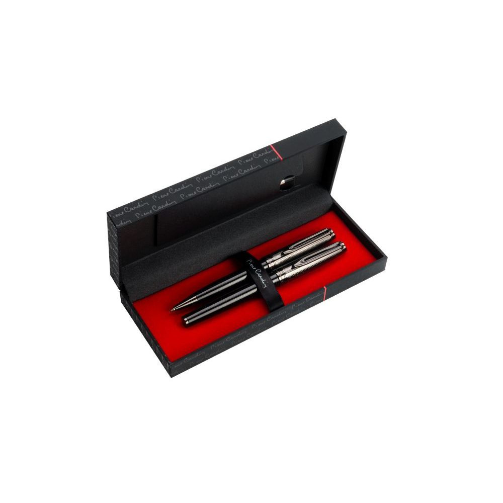 Logo trade promotional merchandise picture of: Writing set with ballpoint pen and fountain pen ODETTE Pierre Cardin