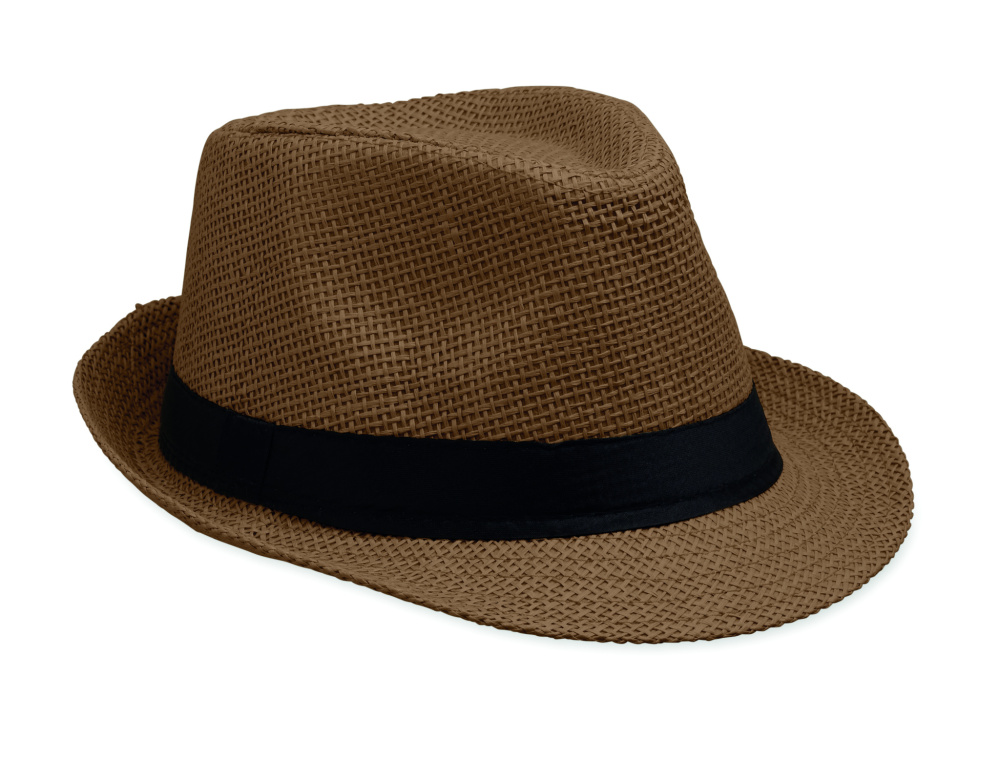 Logo trade advertising products image of: Paper straw hat