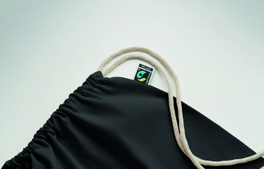 Logo trade promotional products picture of: Drawstring bag Fairtrade 180gr