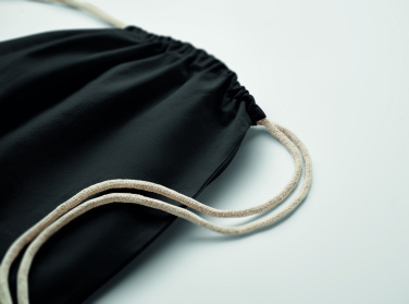 Logo trade promotional gifts image of: Drawstring bag Fairtrade 180gr