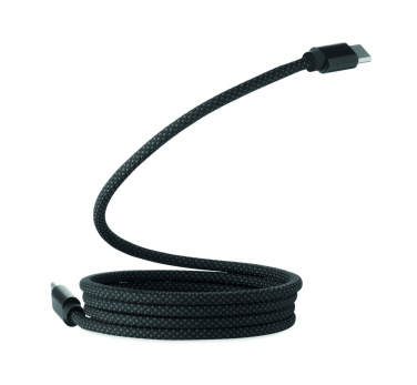 Logo trade promotional merchandise photo of: Braided magnetic cable in RPET