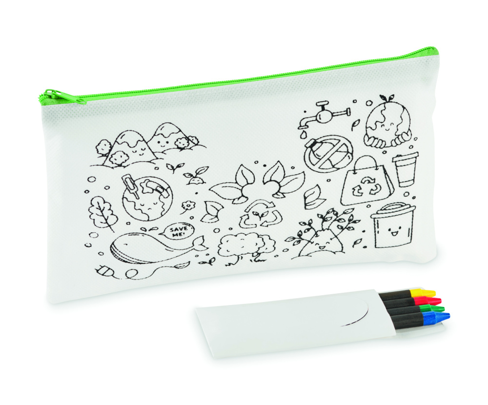 Logotrade advertising product image of: Pencil case with 4 crayons