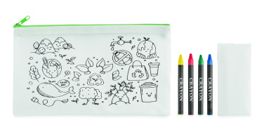 Logotrade business gift image of: Pencil case with 4 crayons