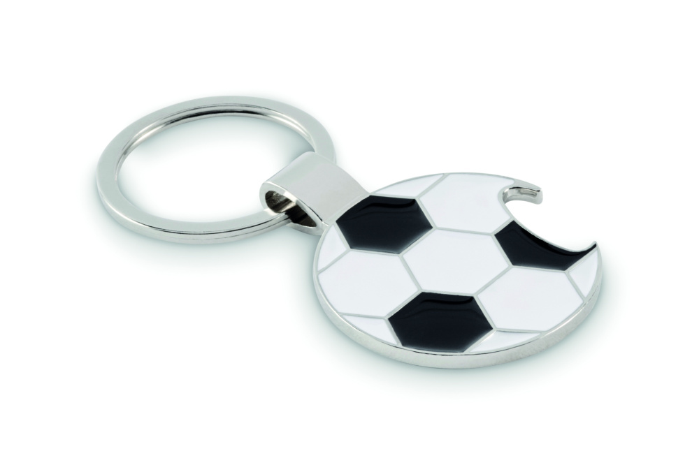 Logotrade promotional gift picture of: Football keyring with opener