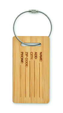 Logotrade promotional giveaways photo of: Bamboo luggage tag