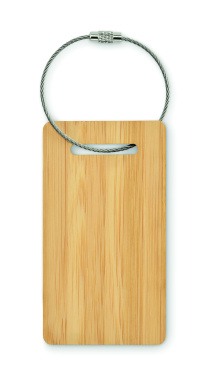 Logotrade promotional giveaway image of: Bamboo luggage tag