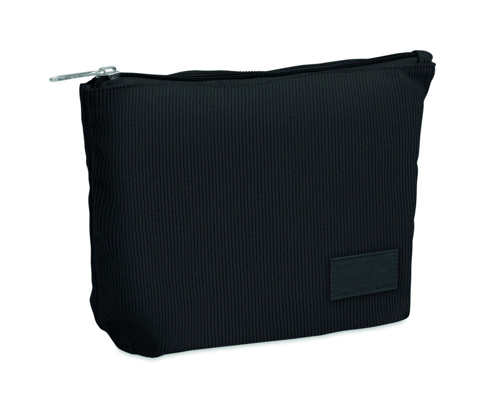Logo trade corporate gifts picture of: Corduroy cosmetic bag