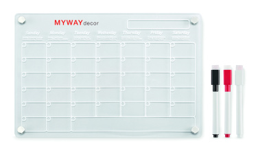 Logo trade promotional merchandise image of: Magnetic acrylic planner