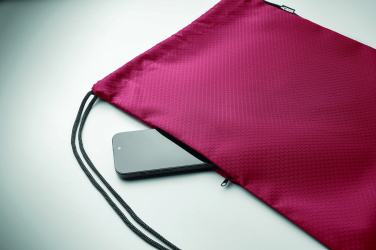 Logo trade promotional items image of: Drawstring bag in 420D RPET