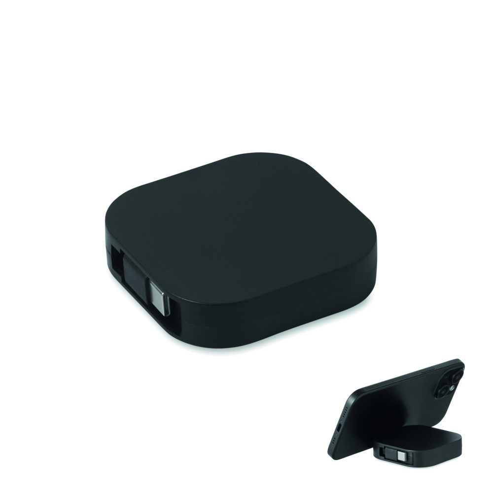 Logo trade promotional gift photo of: 100W retractable charging cable