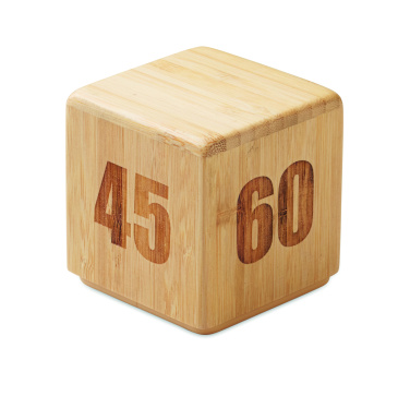 Logo trade promotional merchandise picture of: Bamboo twist snooze timer
