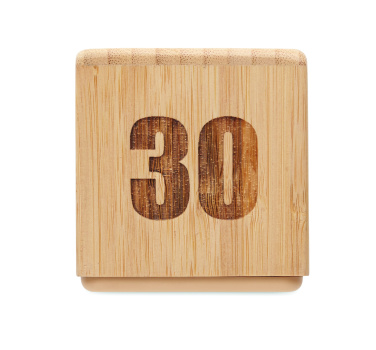 Logo trade promotional products picture of: Bamboo twist snooze timer