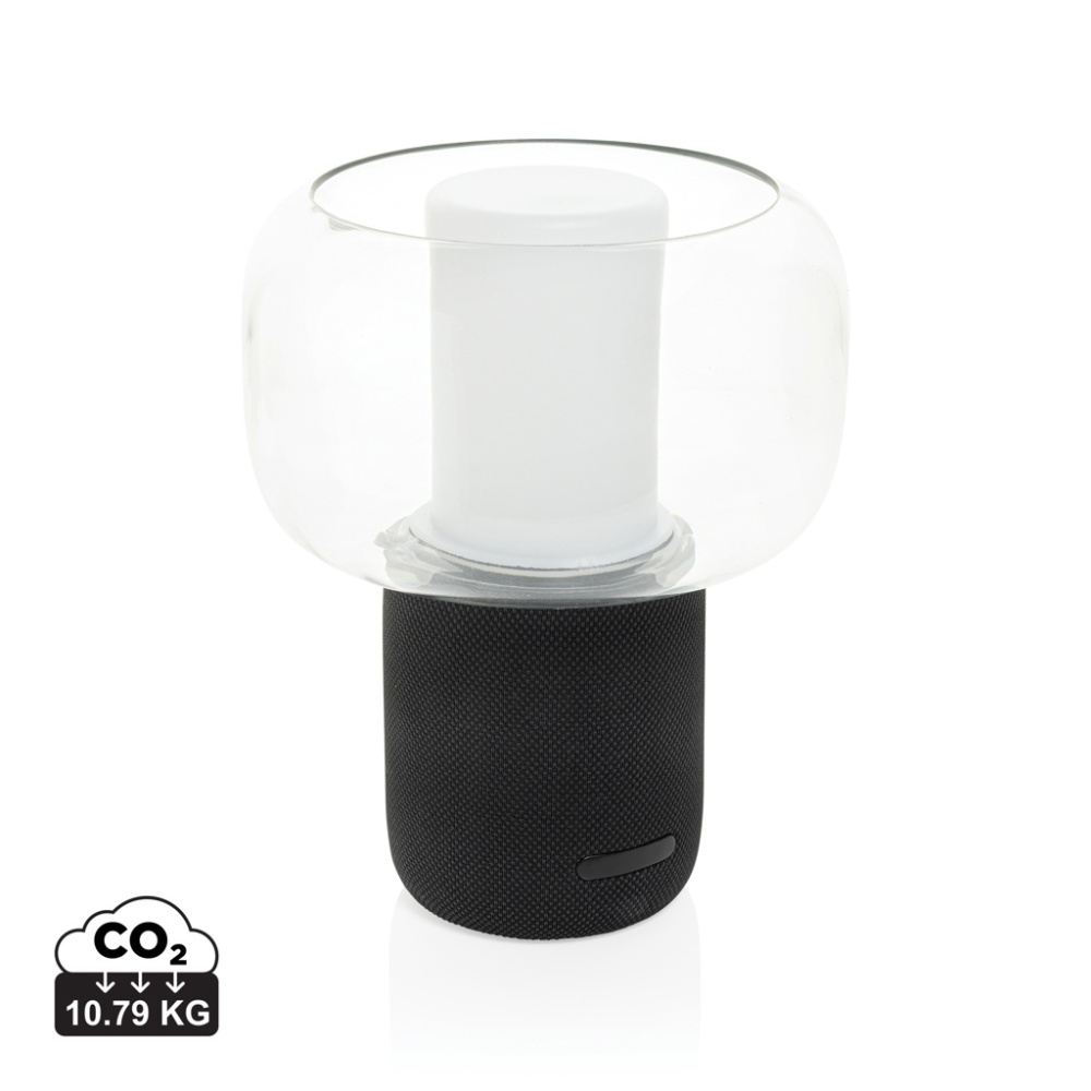 Logo trade corporate gifts image of: Lux RCS recycled plastic 10W speaker lamp