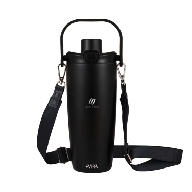 Logo trade promotional products image of: Avira Ayala RCS re-steel duosip lockable crossbody tumbler