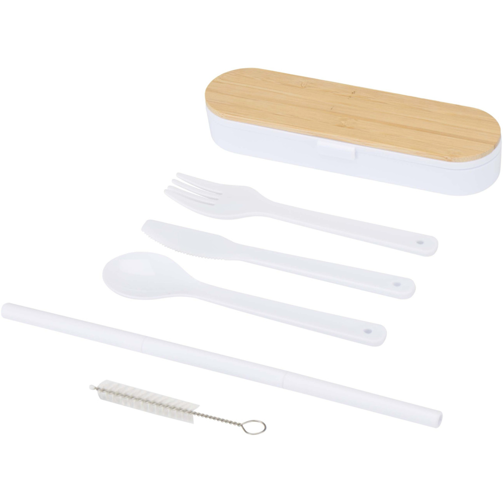 Logo trade promotional gifts picture of: Runa cutlery set with bamboo lid