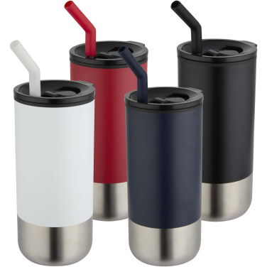 Logotrade promotional product picture of: Grayson 480 ml RCS recycled insulated tumbler with straw