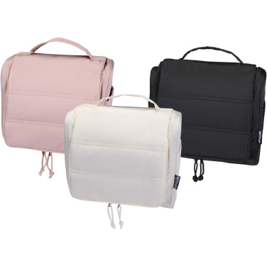 Logo trade business gift photo of: Puffer GRS recycled hangable toiletry bag 8L