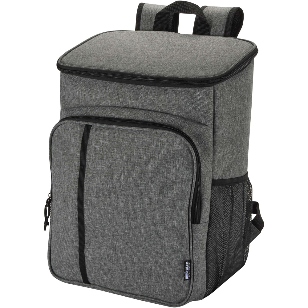 Logotrade corporate gift picture of: Tundra GRS recycled picnic cooler backpack with cutlery set 20L