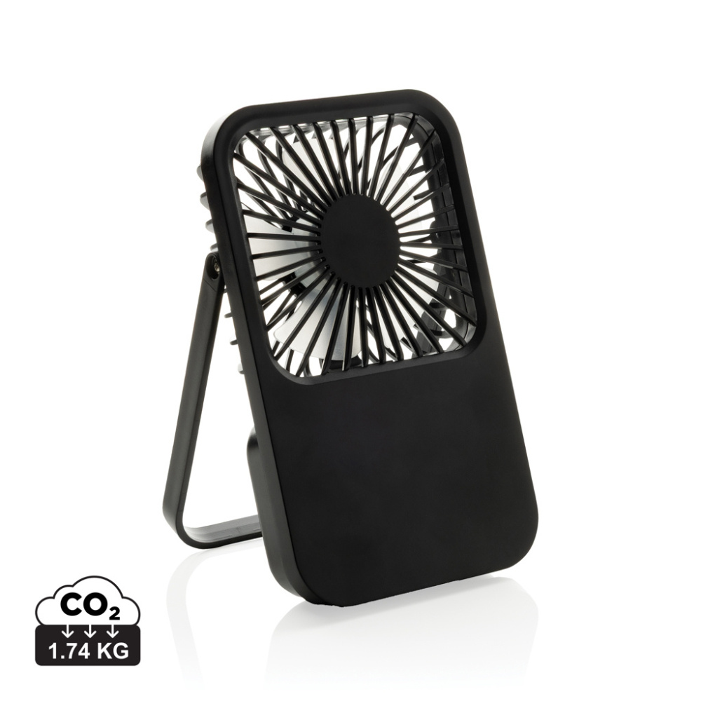 Logotrade promotional giveaway picture of: Aervina RCS recycled plastic re-chargeable desk fan