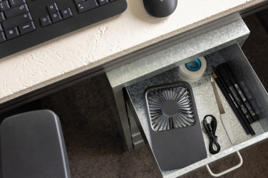 Logotrade corporate gifts photo of: Aervina RCS recycled plastic re-chargeable desk fan