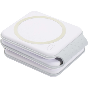 Logotrade promotional item image of: Armus 3-in-1 15W recycled plastic foldable wireless charger