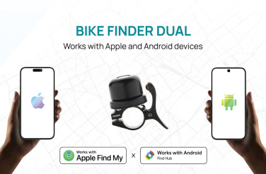 Logotrade promotional merchandise photo of: Bike finder Dual RCS bike bell with worldwide locating