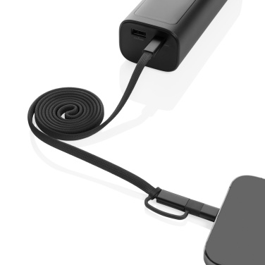 Logotrade promotional merchandise image of: Arc RCS recycled Ultra-thin 60W 2 in 1 magnetic cable