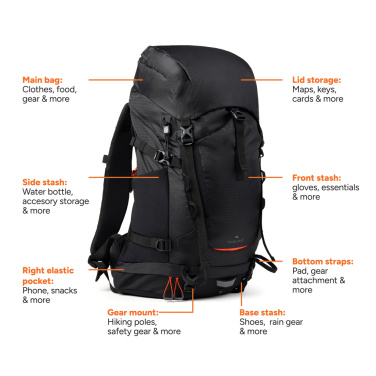 Logo trade corporate gifts picture of: Nordic Drift Trail RCS backpack 33L