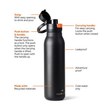 Logotrade promotional gift picture of: Nordic Drift Trail RCS Single Wall Water Bottle 750ml